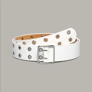 Metal Buckle Eyelet Decor Belt